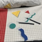 Vtg 80s 90s Geometric Sheet Set Dj Tanner Full House Twin Cutter Fabric