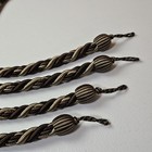 Curtain Tie Backs Set Of 4 Braided Twisted Rope Brown Gold 