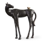 Beautiful Hello Friend Cast Iron Industrial Style Horse Statue Sculpture 20120
