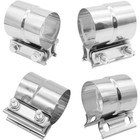 New 2  Lap Joint Exhaust Band Clamp Muffler Sleeve Coupler Stainless Steel