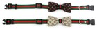 Dog Cat Collar Plaid Bow Tie Removable   Brown   Beige   Luxury Stripe S M