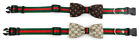 Dog Collar Cat Plaid Bow Tie Removable   Luxury Pet Classic Stripe Buckle S M