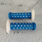Rare Old School Bmx Bike F1 Star Dot Grips Blue white Gt Redline Haro Freestyle