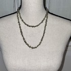 Labradorite Gemstone Chip Bead Necklace 36 Inches