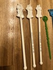Swizzle Stir Sticks Mixed Drinks Bar Vintage Old 19 Pcs Dunes Ballerina Mermaid