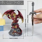 Gothic Dragon Statue Resin Fantasy Figurine Collectible Desk Decor Gift