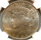 1924 P Peace Silver Dollar Ngc Ms63 Uncirculated  1 Coin Buy It Now 