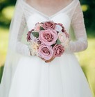 Facinoc Roses Artificial Flowers Pink Bouquets Box Set For Diy Bridal Wedding Sh