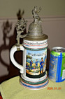 Antique Regimental Military German Beer Stein  Lithopane  Rosters  Dated 1902