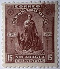 Travelstamps 1899 Nicaragua Stamps Scott  115  Mint  Og  Hinged 15 Centavos Mogh