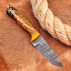 Custom Made Damascus Hunting Skinner Knife Hand Forged Damascus Steel Bld Uu 74