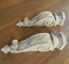 Two Cherry Wood Corbels For Shelf Or Cabinets 13in H By 2 13-16in W By 3 5-16in