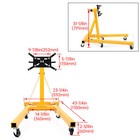 2000lb Steel Rotating Engine Stand With 360 Degree Rotating Head   Folding Frame