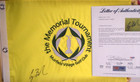 Signed Golf Flag Pres George H w  Bush Very Rare-muirfield Village Golf Club-psa