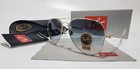 New Ray-ban Rb3025 Aviator Pilot Sunglasses Gold Frame Gradient Blue Lens  58mm