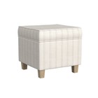 Homepop Square Ottoman Storage Tufted Contemporary Bedroom Cream marigold