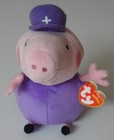 Ty Grandpa Pig Beanie Baby  uk Exclusive - Peppa Pig  - Mint With Mint Tags