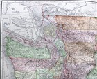 Rand Mcnally Commercial Atlas Map Page Of Washington 1913 With Railroad Lines