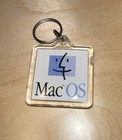 Vintage Apple Keychain  Apple Computer Rainbow Logo  wow 