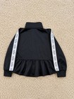 Nike Girls 2t Black white Logo Full Zip Track Jacket Long Sleeve