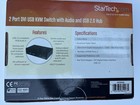 New Startech Sv231dd2dua 2-port Dual Dvi Usb Kvm Switch With Audio   Usb 2 0 Hub