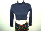 Bw Prowear Turtleneck Crop Midriff Pullover Dance Cheer Adult Size Xlg Navy New