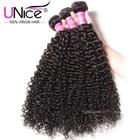 Unice Hair Brazilian Curly 3 Bundles Human Hair Extensions Virgin Hair Weaves Us
