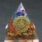 Reiki Energy Healing Seven Chakra Orgone Orgonite Clear Quartz Crystal Pyramid