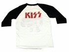Vintage Kiss Aucoin 1980 Unmasked Tour Raglan T-shirt  Size Large  rare 
