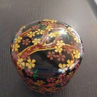 Ryukyu Lacquer Natsume Tea Caddy Cherry Blossom Design