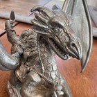 Vintage Spoontiques Pewter Dragon Rider Warrior Cmr653 W  Crystal Ball 1988