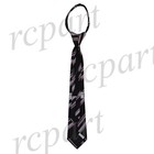 New Kid Boy Zipper Adjustable Pre-tied Necktie Black Pink Stripes Formal Wedding
