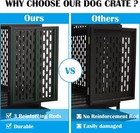 44   Indestructible Heavy Duty Dog Crate Cage Kennel For Large Medium Dogs