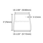 2  To 2 25  Black Silicone Reducer Turbo Intercooler Supercharger Hose New