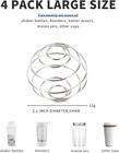 4 Pcs 2 1-inch Large Size Shaker Balls For Protein Shakes milkshake And Salad Dr