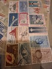 Stamps 1960s Vintage On  Glassine Paper Commemorative Us Stamps
