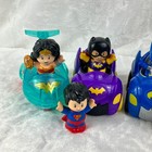 Fisher-price Little People Dc Super Friends Vehicle Figure 10pc Heroes Villains