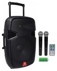 Rockville 15  Portable Karaoke Machine system W   2  Wireless Microphones led s