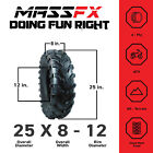 Massfx 25x8-12 Front  2    25x10-12 Rear  2  Tires For Atv  Utv    Sxs  4-pk 