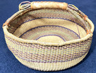 Large Vintage Bolga Market Basket Handmade In Ghana Africa 16  Across