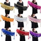 Lady Belly Dancing Hip Scarf Wrap Tribal Belt Skirt Chain Fringe Tassel Accesory