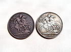Lot Of Two Great Britain Queen Victoria Jubilee Head Sterling Silver Crowns