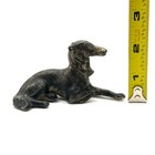 Vintage Greyhound Borzoi Russian Wolfhound Dog Figurine Brass Metal Japan
