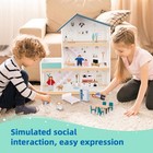 Wooden Dollhouse For Kids  Doll House With Simulated Luxury Furniture Set  Do   