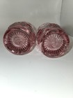 L G Wright Or L E Smith Moon And Stars Pink Salt   Pepper Shakers Replaced Tops