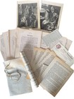 Vintage Ephemera Bundle Junk Journal Kit Antique Paper 1883 Newspaper Scrapbook