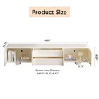 Tv Stand For Tvs Up To 65  Modern Tv Cabinet  Storage Entertainment Center White
