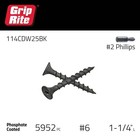  6 X 1-1 4 In   2 Phillips Bugle Head Coarse Thread Drywall Screws 25 Lb  Bucket