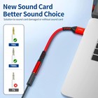 Usb To 3 5mm Jack Audio Adapter  2-pack   External Sound Card Converter   stsaux U