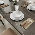 Yoshy 16pc Bone China Dinnerware Set  White  Lightweight  Durable  Service For 4